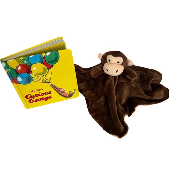 Crevent Other - My‎ First Curious George Book & Crevent Monkey Brown Lovey, Baby Shower Present